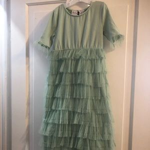Girls Dainty Jewell’s Long Ruffle Dress